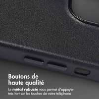 Accezz Coque arrière en cuir avec MagSafe Apple iPhone 13 Pro - Onyx Black