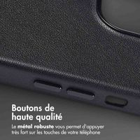 Accezz Coque arrière en cuir avec MagSafe iPhone 13 Pro - Onyx Black