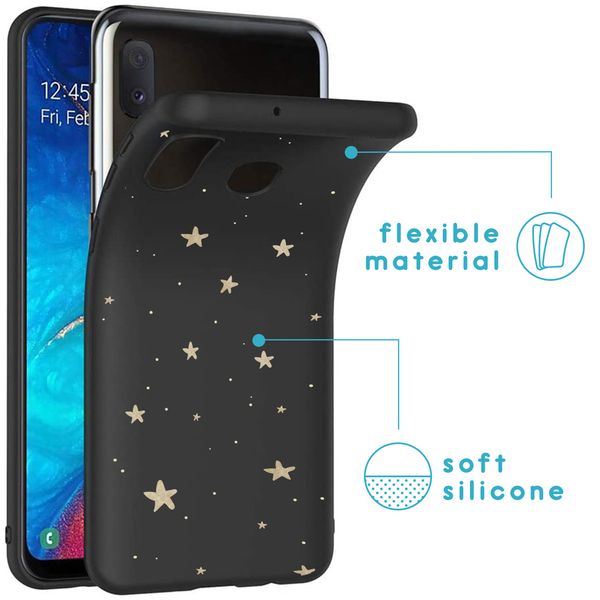 imoshion Coque Design Samsung Galaxy A20e - Etoiles / Noir