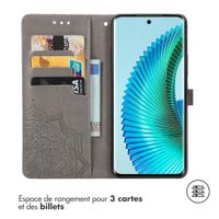 imoshion Etui de téléphone portefeuille Mandala Honor Magic 6 Lite - Gris