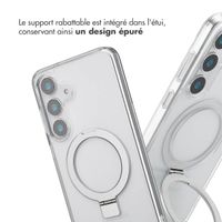 Accezz Coque Ring Stand avec MagSafe Samsung Galaxy S25 Plus - Transparent