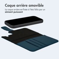imoshion Étui portefeuille luxe 2-en-1 amovible Apple iPhone 17 - Bleu