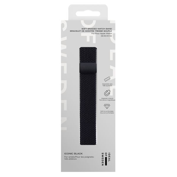iDeal of Sweden Soft Braid Watch Band Apple Watch | 38/40/41/42 mm - Iconic Black