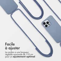 imoshion Coque arrière Color avec cordon amovible et MagSafe Apple iPhone 14 Pro Max - Ash Blue