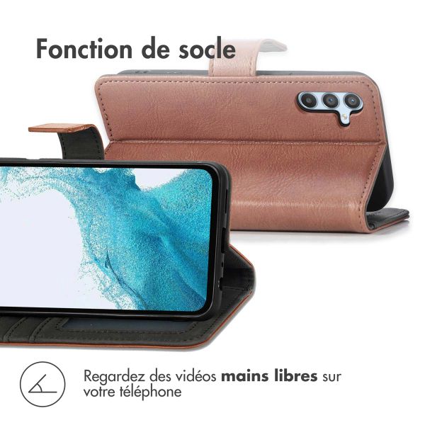 imoshion Etui de téléphone portefeuille Luxe Samsung Galaxy A34 (5G) - Brun