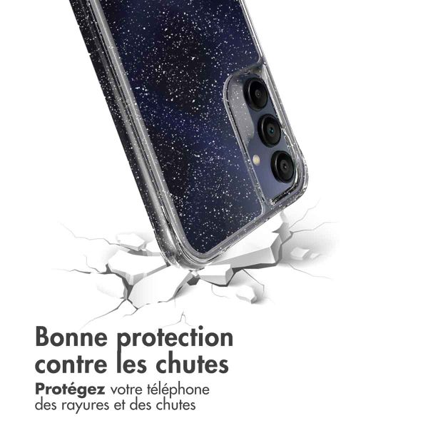 imoshion Coque arrière transparente Pailletée Samsung Galaxy A15 (5G/4G) - Argent