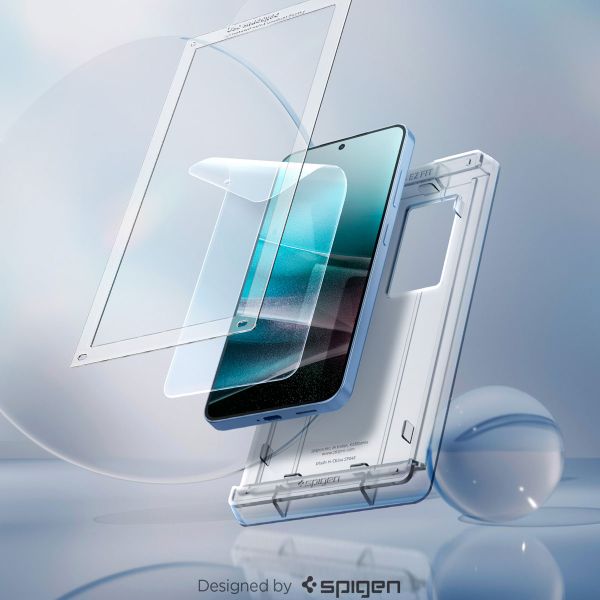 Spigen EliteShield EZ Fit avec plateau d'installation - 1 pack Samsung Galaxy S25