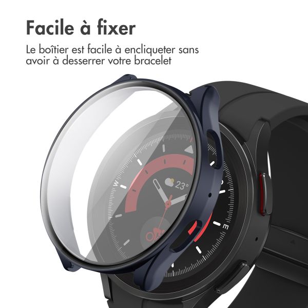 imoshion Coque rigide à couverture complète Samsung Galaxy Watch 5 - 44 mm - Bleu foncé