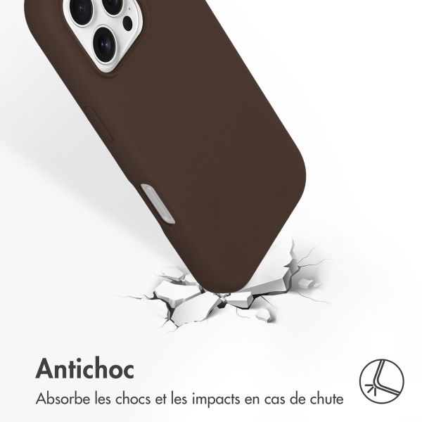 Accezz Coque Liquid Silicone avec MagSafe Apple iPhone 16 Pro Max - New Tea Brown