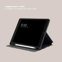 Selencia Coque tablette Vivid Apple iPad 9 (2021) 10.2 pouces / iPad 8 (2020) 10.2 pouces / iPad 7 (2019) 10.2 pouces - Art Wave Black