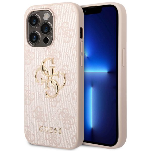 Guess Coque 4G Metal Logo Backcover iPhone 14 Pro Max - Rose