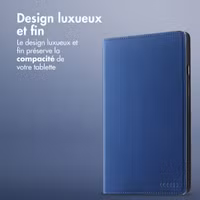 Accezz Coque tablette Classic Samsung Galaxy Tab S10 Plus / Tab S9 FE Plus / Tab S9 Plus - Bleu foncé