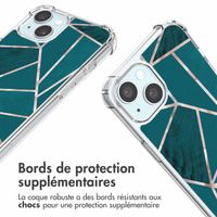 imoshion Coque Design avec cordon Apple iPhone 15 - Petrol Green Graphic