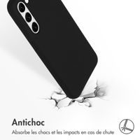 Accezz Coque Liquid Silicone Samsung Galaxy S23 Plus - Noir