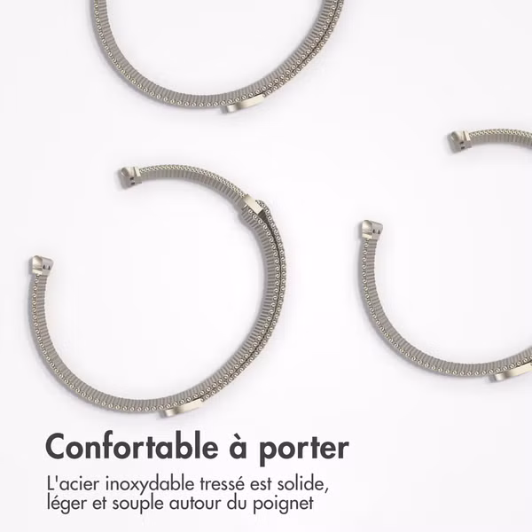 imoshion Bracelet magnétique milanais Apple Watch Series 1 - 11 / SE / Ultra (44/45/46/49 mm) - Taille M - Champagne Gold