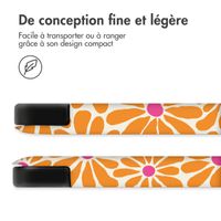 imoshion Coque tablette Design iPad 7 (2019) / iPad 8 (2020) / iPad 9 (2021) 10.2 inch - Orange Flower Connect