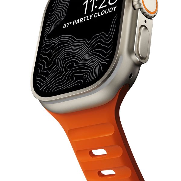 Nomad Bracelet Sport FKM Apple Watch Series 1 t/m 11 / SE / Ultra (44/45/46/49 mm) - Ultra Orange