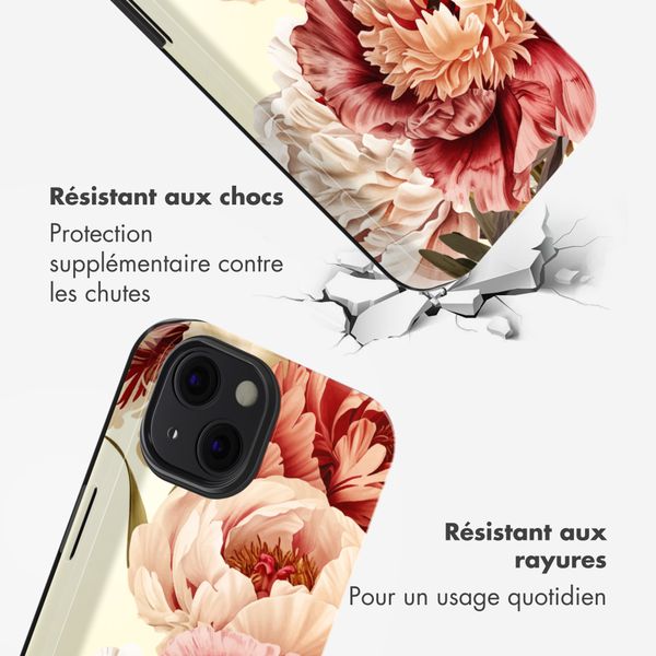 Selencia Coque arrière Vivid Apple iPhone 13 - Vintage Peony