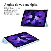 imoshion Coque tablette rigide Trifold iPad Air 11 pouces (2024) M2 / Air 5 (2022) / Air 4 (2020) - Bleu clair