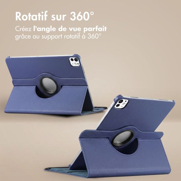 imoshion Coque tablette rotatif à 360° Apple iPad Pro 11 (2020/2021/2022) - Bleu foncé
