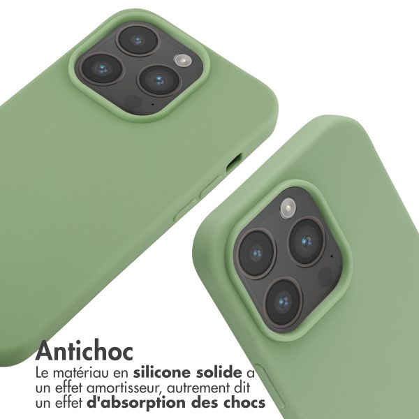imoshion Coque en silicone avec cordon Apple iPhone 14 Pro - Vert
