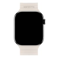 Holdit Bracelet en silicone magnétique Apple Watch Series 1 - 9 / SE (38/40/41 mm) | Series 10 / 11 (42 mm) - Light Beige / Beige