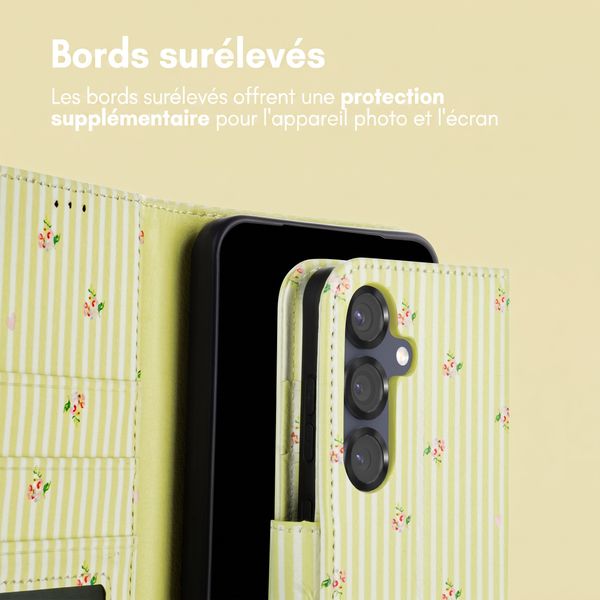 imoshion Étui de télephone portefeuille Design Samsung Galaxy S25 - Garden Stripes