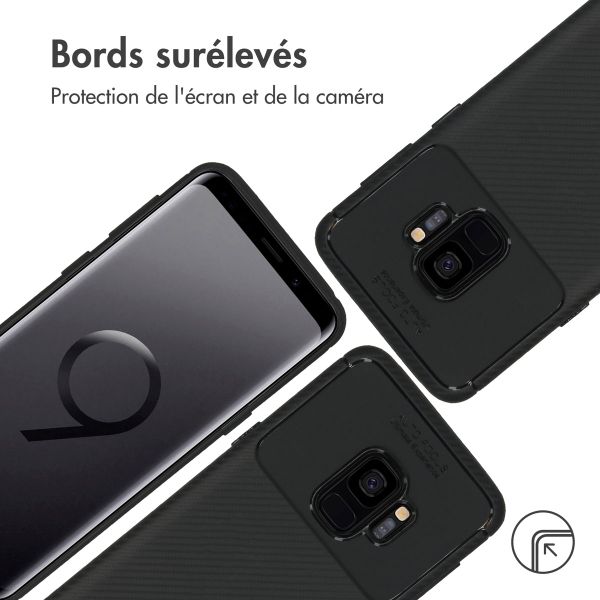 imoshion Coque silicone Carbon Samsung Galaxy S9 - Noir