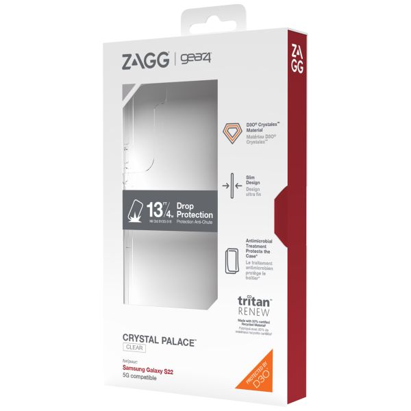 ZAGG Coque Crystal Palace Samsung Galaxy S22 - Transparent