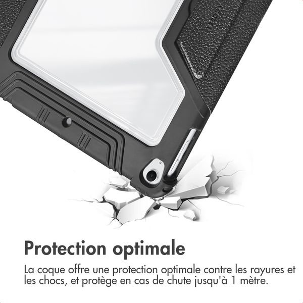 Accezz Coque tablette Rugged Trifold Apple iPad 11 (2025) 11 pouces A16 / iPad 10 (2022) 10.9 pouces - Noir