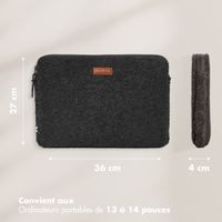 Selencia Pochette ordinateur Teddy 13-14 pouces - Black