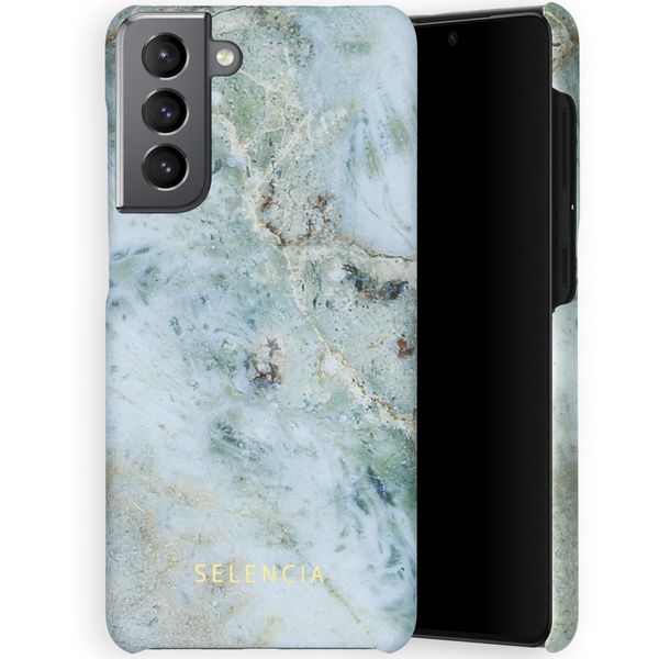 Selencia Coque Maya Fashion Samsung Galaxy S21 - Marble Blue