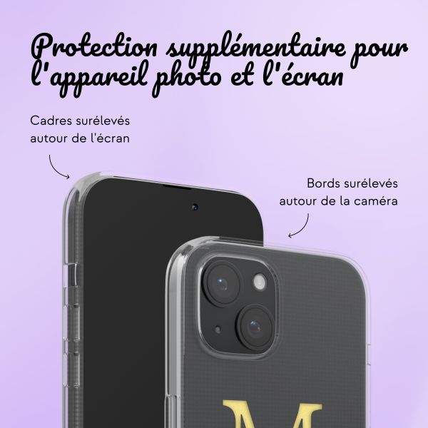 Coque personnalisée avec une lettre iPhone 15 - Transparent