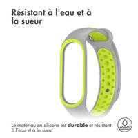 imoshion Bracelet sportif en silicone Xiaomi Mi Band 5 / 6 - Gris / Lime