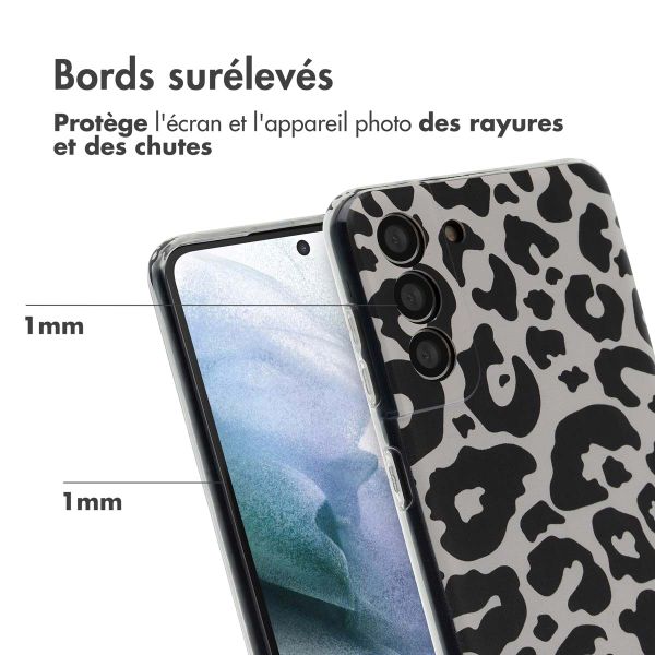 imoshion Coque Design Samsung Galaxy S21 Plus - Leopard Transparent