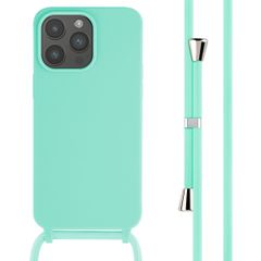 imoshion Coque en silicone avec cordon Apple iPhone 15 Pro Max - Vert menthe