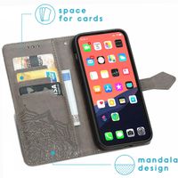 imoshion Etui de téléphone portefeuille Mandala iPhone 13 - Gris