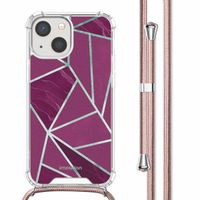 imoshion Coque Design avec cordon Apple iPhone 13 Mini - Bordeaux Graphic