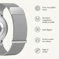 imoshion Bracelet magnétique milanais  - Connexion universelle 20 mm - Argent