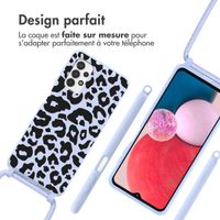 imoshion Coque design en silicone avec cordon Samsung Galaxy A13 (4G) - Animal Lila