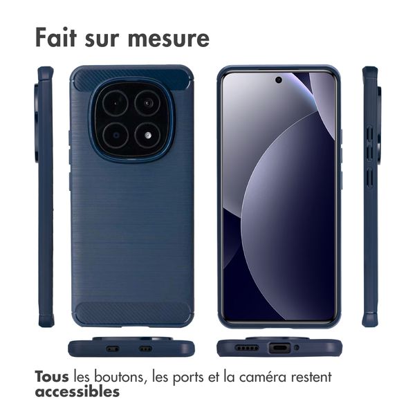 imoshion Coque Brushed Xiaomi Redmi Note 15 Pro (5G) - Bleu foncé