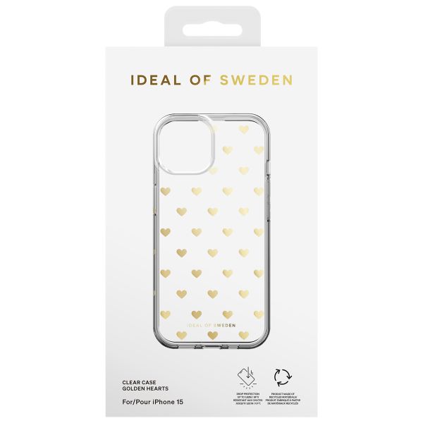 iDeal of Sweden Coque arrière Mirror Apple iPhone 15 - Golden Hearts