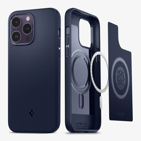Spigen Coque arrière MagSafe Armor Apple iPhone 14 Pro Max - Blue