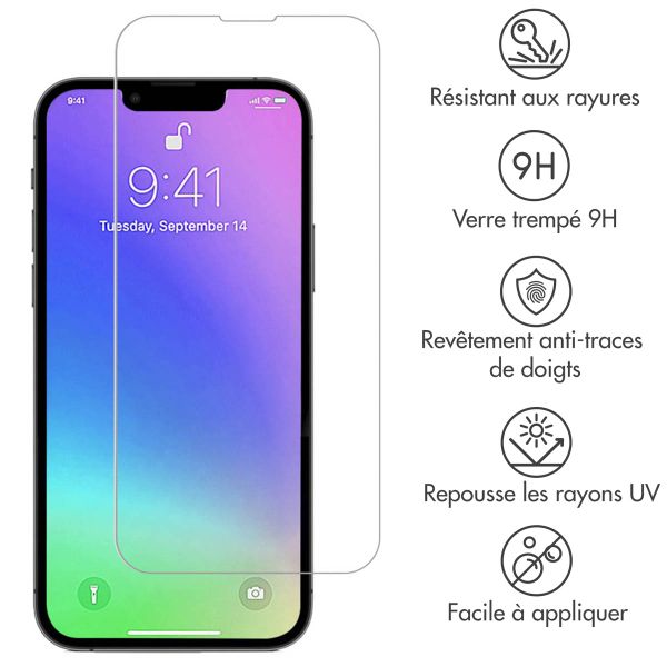 Accezz Protection d'écran en verre trempé Apple iPhone 13 Mini