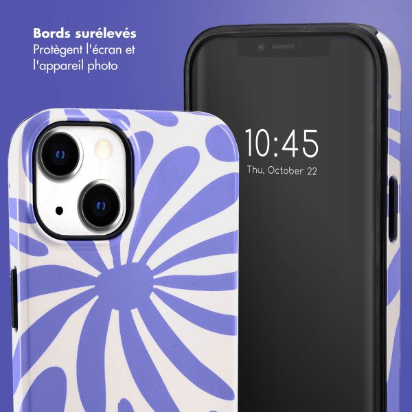 Selencia Coque arrière Vivid Apple iPhone 14 - Modern Bloom Sapphire Blue