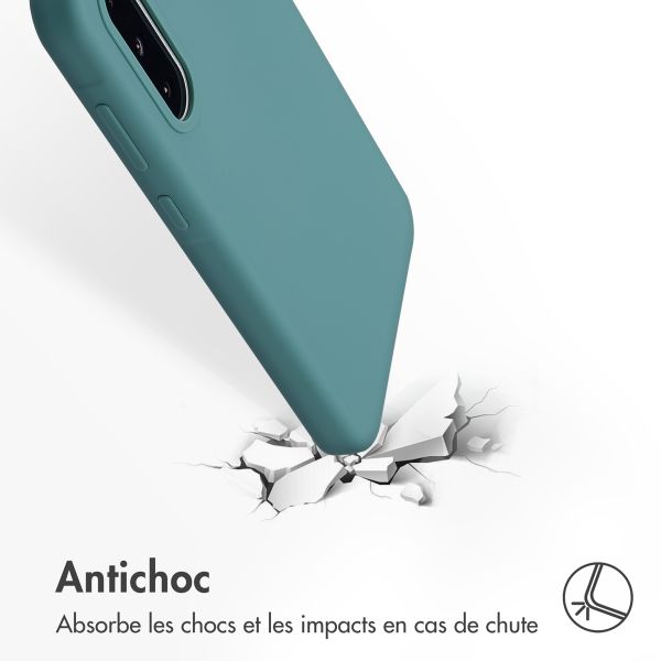 Accezz Coque Liquid Silicone Samsung Galaxy A36 - Vert foncé