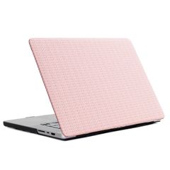 Selencia Coque tissée pour Apple MacBook Pro 16 pouces (2021) / Pro 16 pouces (2023) M3 chip - Rose