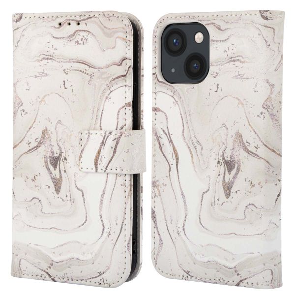 imoshion Étui de téléphone portefeuille Design iPhone 13 - Sandy Marble