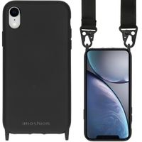 imoshion Coque couleur avec cordon - sangle en nylon iPhone Xr - Noir