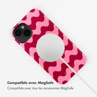 Selencia Coque arrière Vivid Tough avec MagSafe iPhone 14 - Wave Vibes Lipstick